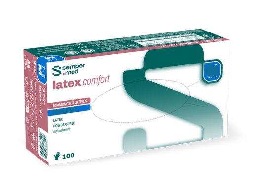 Kesztyű - Sempercare Latex - PÚDERMENTES - 100db - S