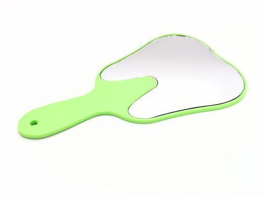Fog alakú tükör - nyéllel - kézi tükör - 24x13cm - LIME
