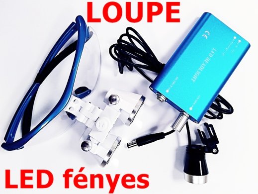 Loupe - LED fényes 3W - nagyítós szemüveg - komplett készlet