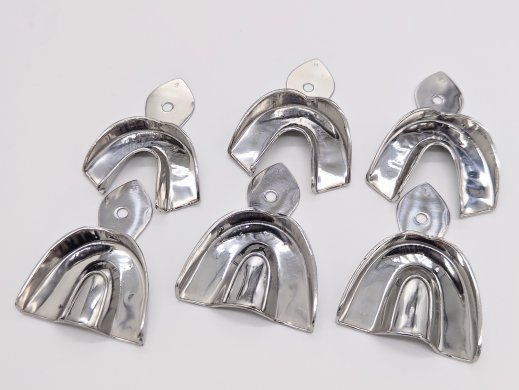 Lenyomatkanál készlet - 6 db-os - stainless steel - S,M,L - nem perforált