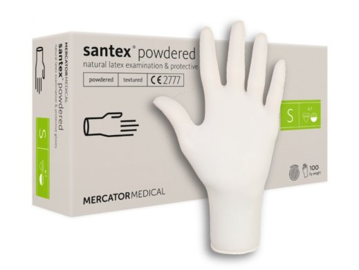 1.1. Kesztyű - Mercator - Santex Latex Powdered - 100db - S - púderezett
