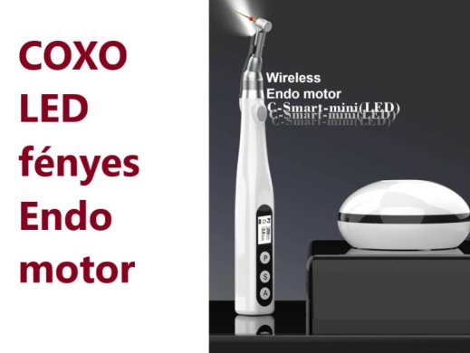 ENDO MOTOR - LED FÉNYES - RECIPROC funkcióval - vezeték nélküli - cordless - akkumulátoros - COXO