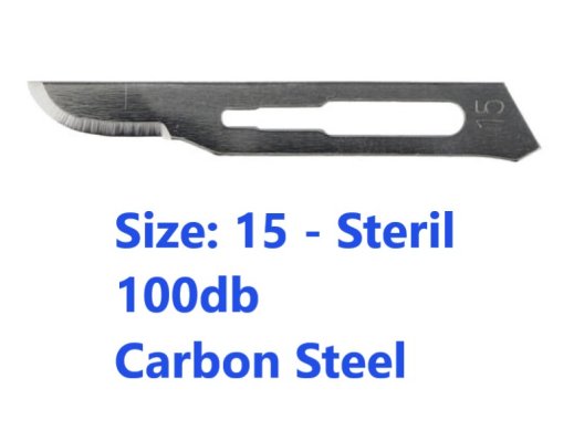 Egyszerhasználatos steril szike - Forma 15 - 100db/doboz