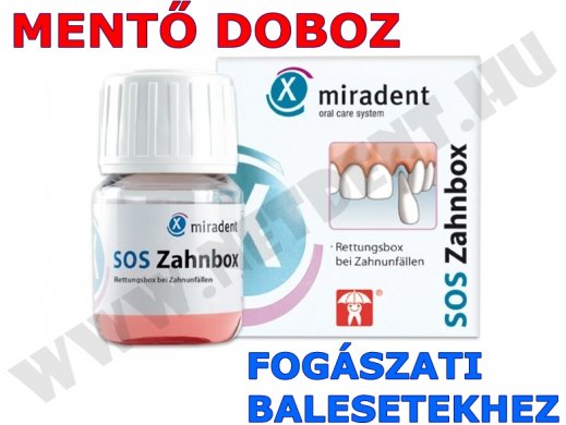 Mentő doboz fogászati balesetekhez - Miradent SOS Zahnbox