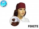 Műtős sapka - Orvosi sapka - 1db - FEKETE - megkötős - unisex